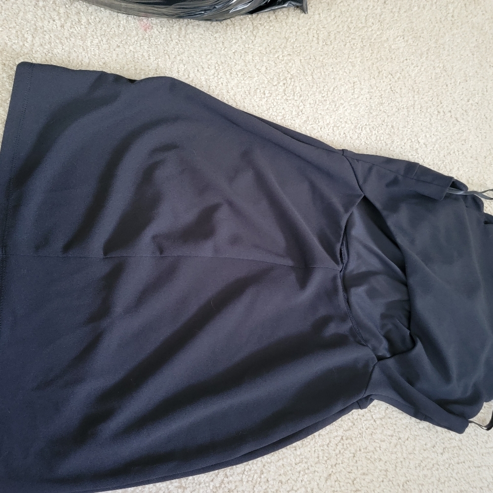Open mid back midi dress